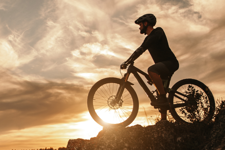 person riding bike